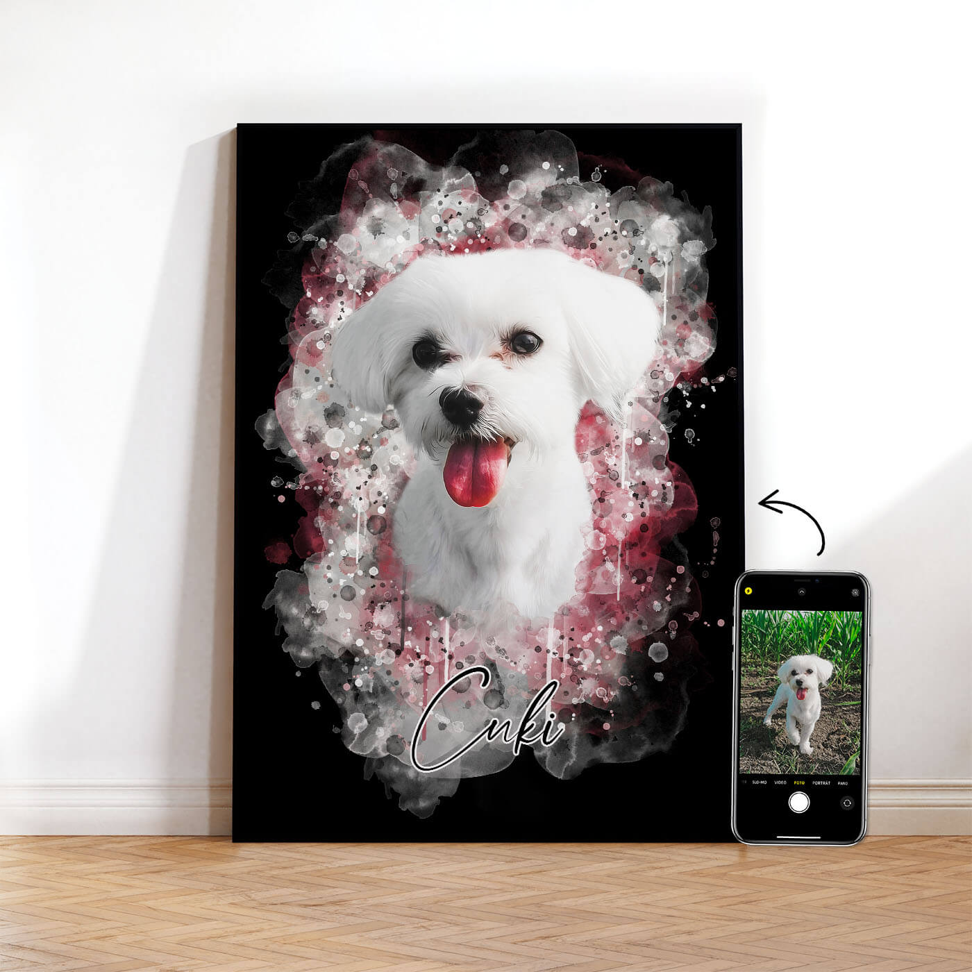 Hundeportrait als Poster 