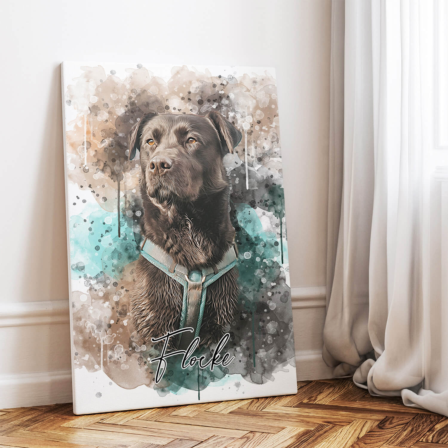 Tierportrait im Wasserfarben-Stil