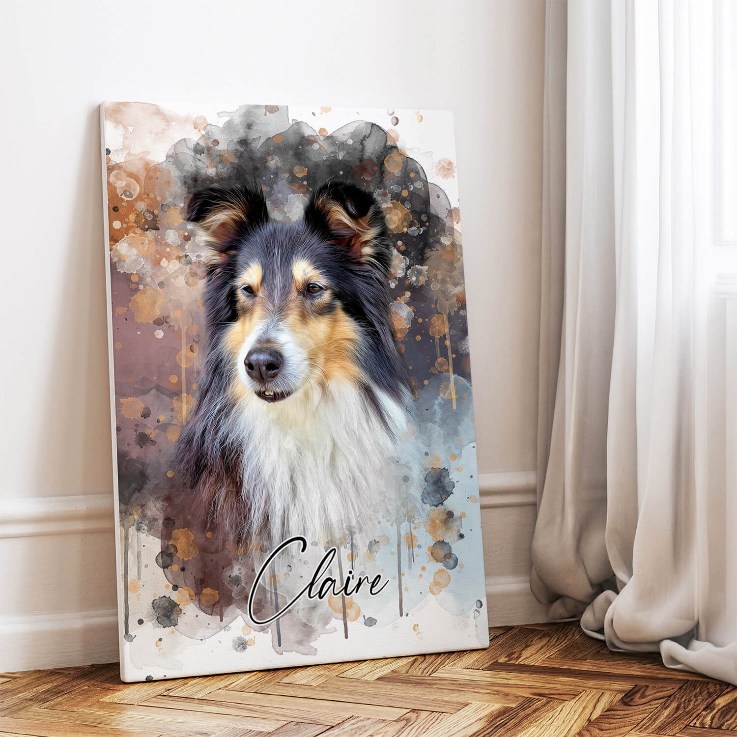 Tierportrait im Wasserfarben-Stil