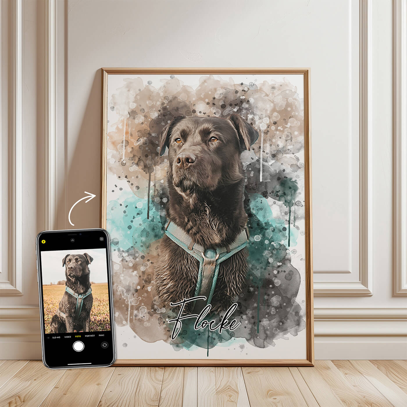 Tierportrait im Wasserfarben-Stil